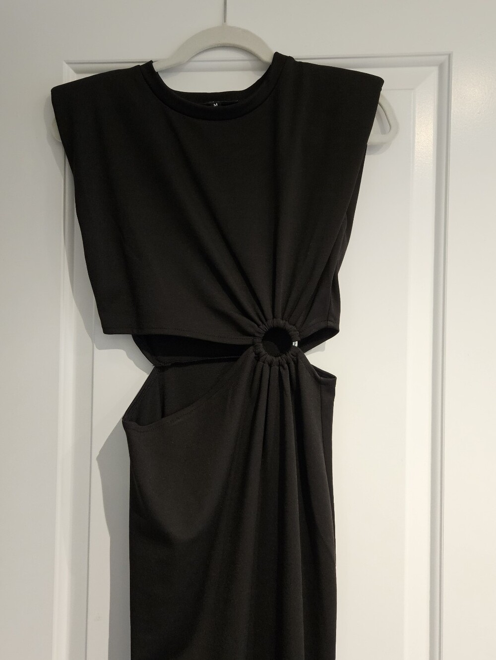 FORE Black Cutout Ring-Detail Women’s Dress